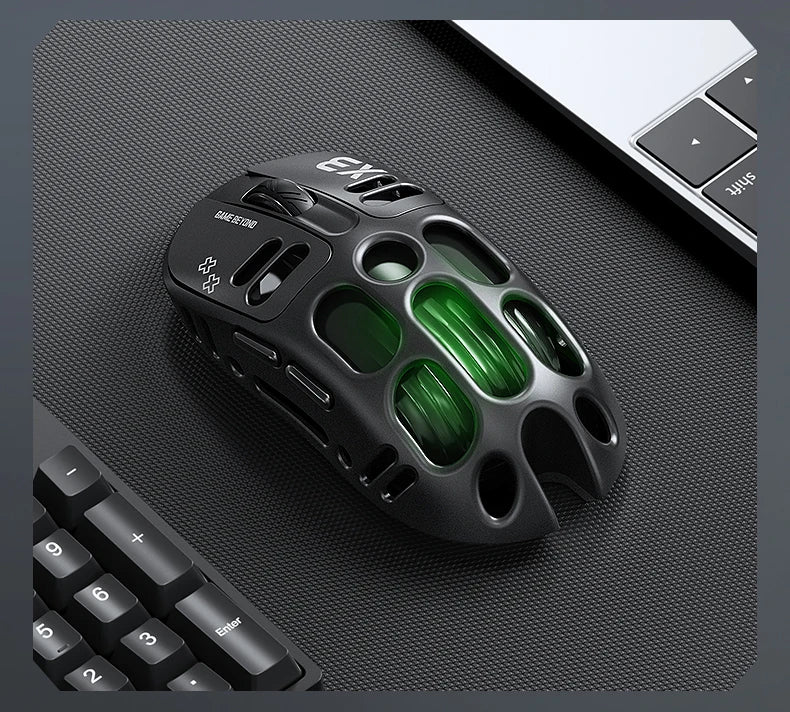 3-Mode Wireless Gaming Mouse with RGB Lighting, Lightweight Bluetooth Mouse, Rechargeable Esports Mouse for PC, Laptop & Gaming