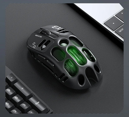 3-Mode Wireless Gaming Mouse with RGB Lighting, Lightweight Bluetooth Mouse, Rechargeable Esports Mouse for PC, Laptop & Gaming
