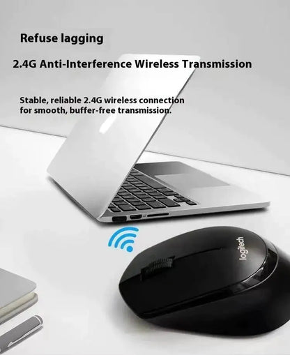 Logitech M330 Professional Office Mouse, Quiet Wireless Ergonomic Mouse, 2.4GHz USB Optical Mouse for Laptop, PC & Desktop