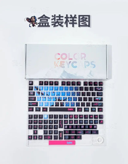 Jinx Personality Key Cap Set PBT 137 Key Gaming Key Cap for 60/84/98/108 Mechanical Keyboard Profile MX Switch