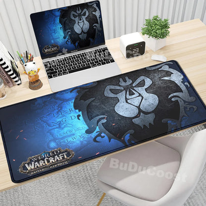 Anime World of Warcraft Deskmat Gaming Mouse Pad Computer Accessories XXL Lock Edge keyboard Mice carpet Gamer Mause Office Mats