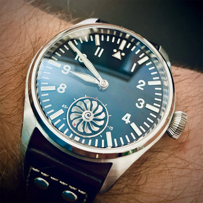 Hruodland 2025 New Pilot ST3620 Men's Manual Mechanical Watch 43MM Sapphire Waterproof 10Bar BGW-9 Retro Watch for Men
