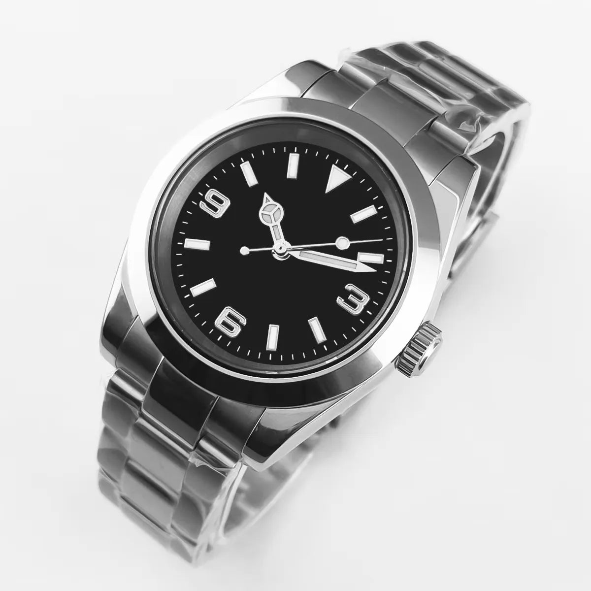 36mm/39mm Corgeut Luxury White Black Automatic Mechanical Wristwatches Numbers Men Watch Sapphire Crystal 10bars Reloj Hombre