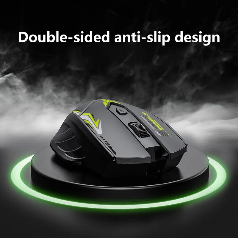 Wireless Gaming Mouse Dual Mode Bluetooth 2.4G Rechargeable Silent Ergonomic Mouse with Adjustable DPI, Type-C Wireless Gaming Mouse for PC, Laptop & Mac