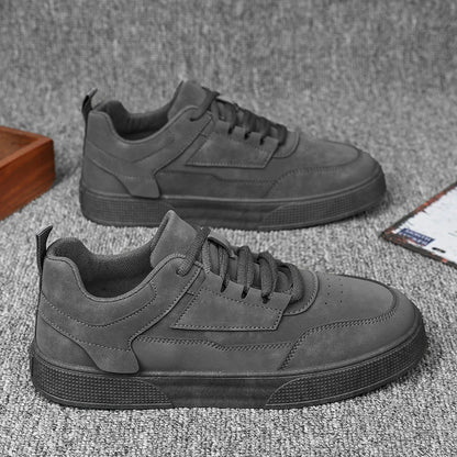 Leder-Freizeitsneaker für Herren – stilvolle Low-Top-Schnürschuhe für den Alltag und die Street-Fashion