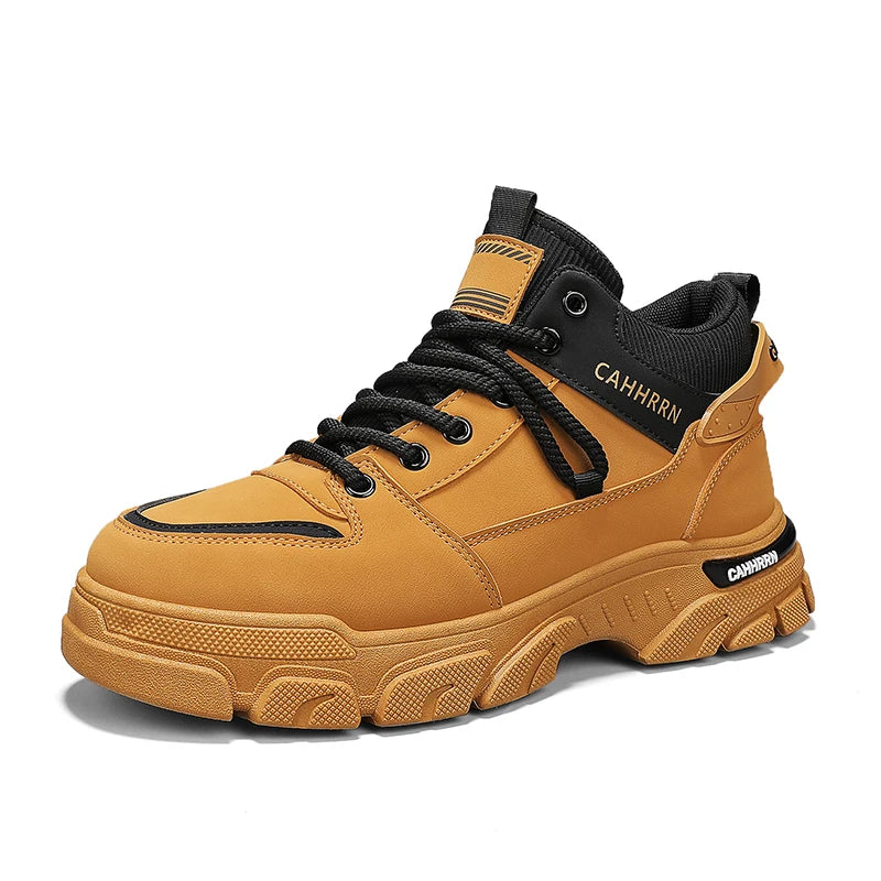 Bottes montantes Unky jaunes et noires 2026 pour hommes – Imperméables et résistantes à l'usure, idéales pour les adolescents du Golfe