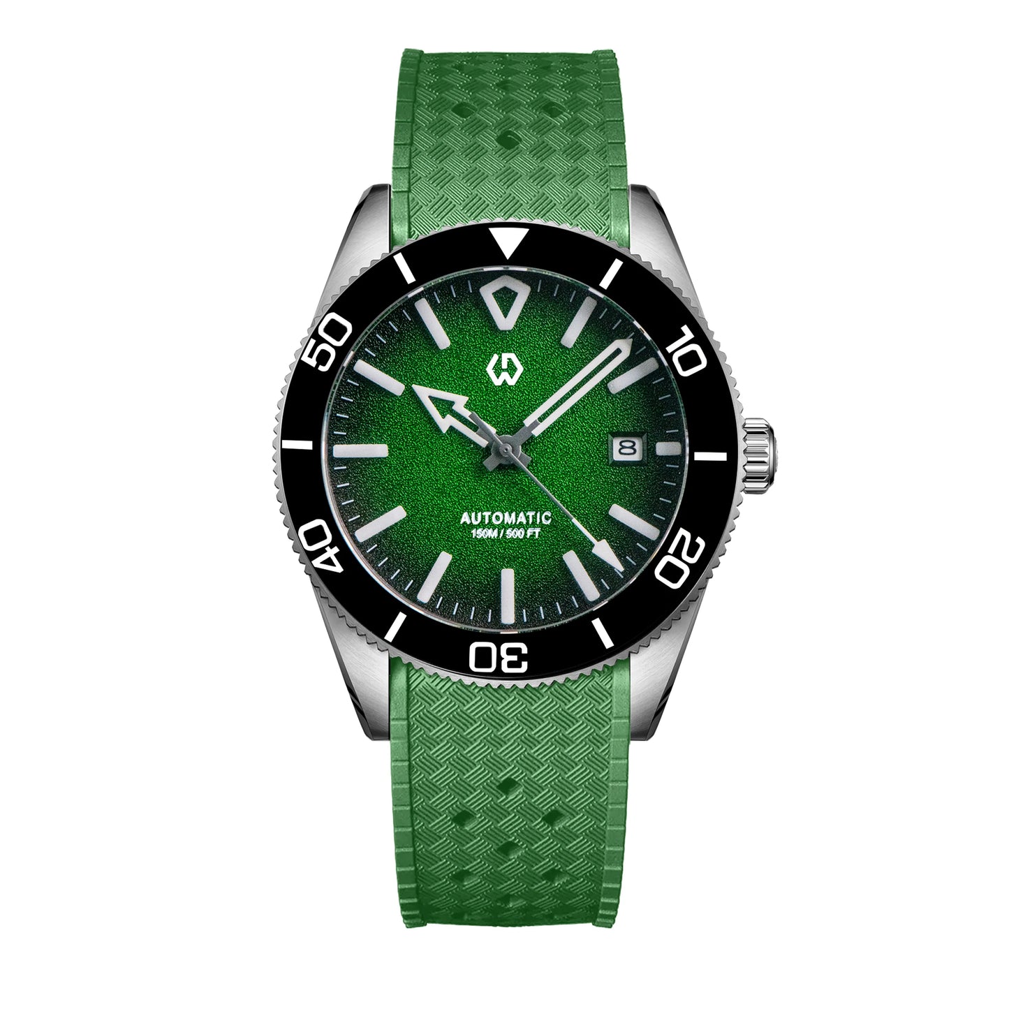 Upgraded Model Men's Automatic Watch Mechanical 3D Dimensional Luminous Watch Needle Ceramic Bezel 150 Meters Waterproof Diving