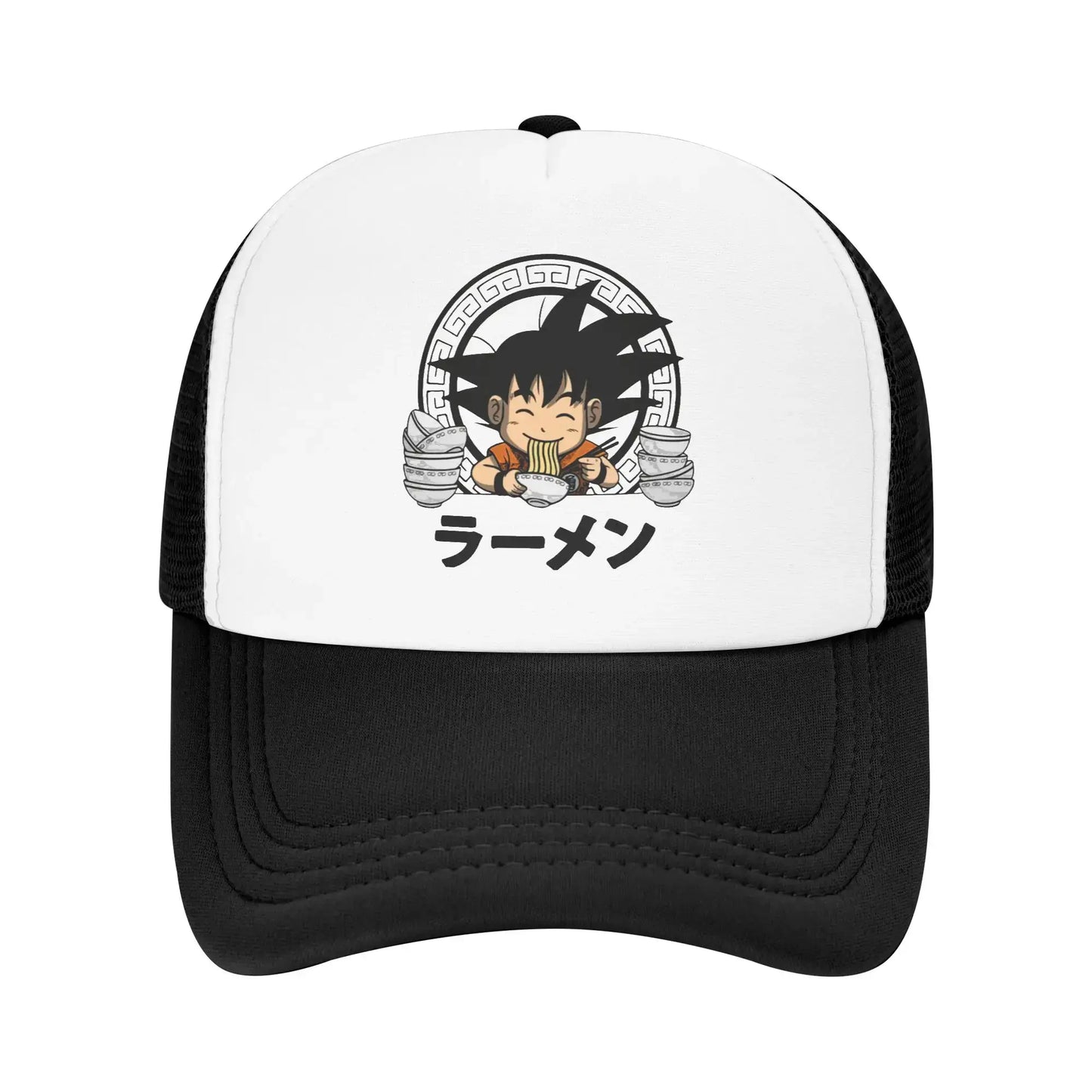 Produit gaming premium Fraquane, Goku Kid Ramen Dragon Ball Trucker Hat Men Women Vintage Anime Manga Hats Sports Cap Adjustable Polyester Baseball Caps Summer