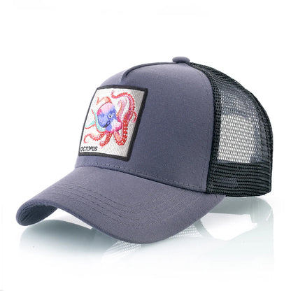 Unisex Baseball Cap With Octopus Patch For Men And Women Four Season Snapback Trucker Hats Outdoor Breathable Casual Sports Cap