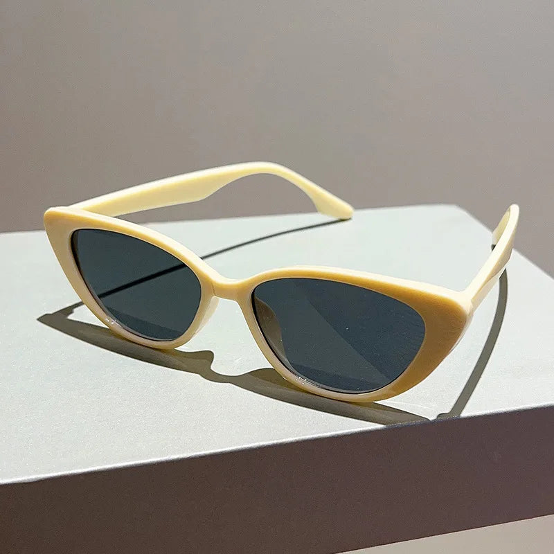 OEC CPO Small Frame Cat Eye Sunglasses Women 2024 Fashion Leopard Color Shades UV400 Sun Glasses Female Trending Eyewear Men