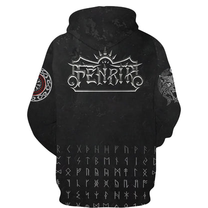 Sweat à capuz com fecho e estampado 3D de lobo, estilo streetwear, para homem/mulher, casaco com capuz unissexo casual hip-hop
