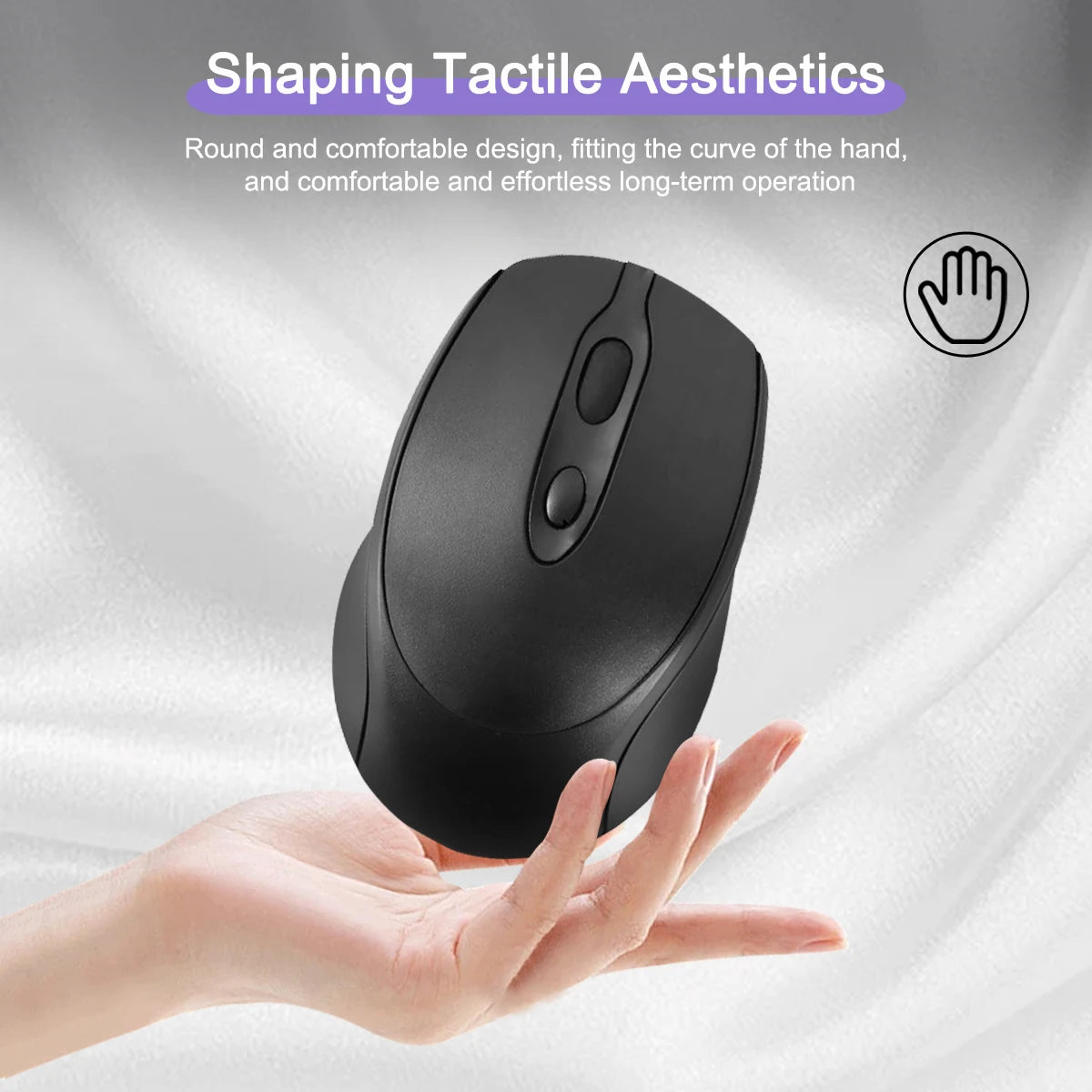 MissionFit Bluetooth Wireless Mouse Rechargeable 2.4G Silent Wireless Mouse for PC, Laptop, MacBook & Tablet with Adjustable DPI