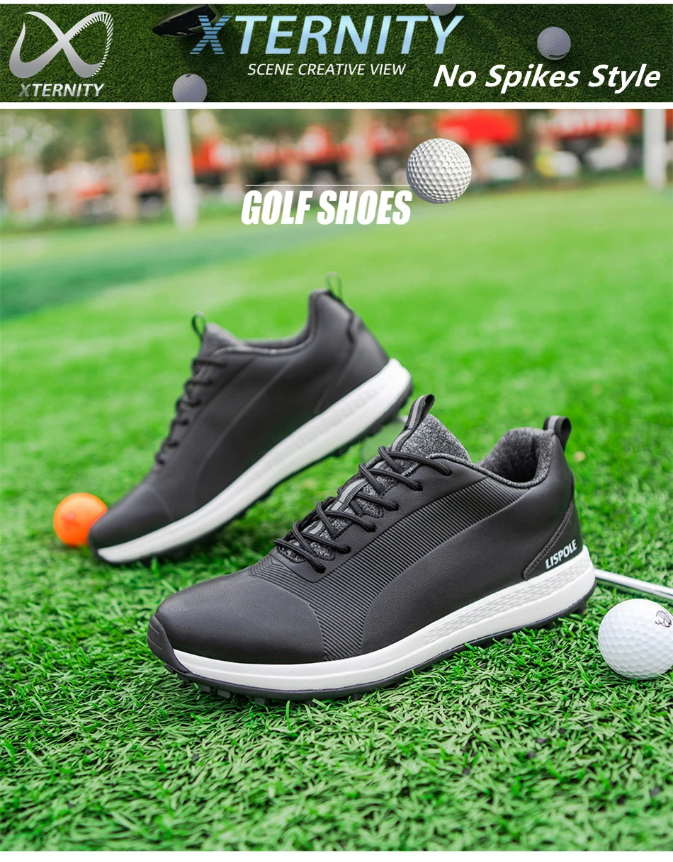 Hot Sale Lersure Golf Shoes Men Waterproof Golf Spikes Sneakers Professional Non-Slip Golf Footwear Trainers Luxury Sports Shoes
