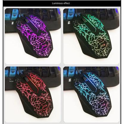 USB Wired Gaming Mouse RGB LED 2400 DPI Professional Gaming Mouse, Ergonomic USB Wired Gaming Mouse for PC, Laptop, Dota 2 & LOL