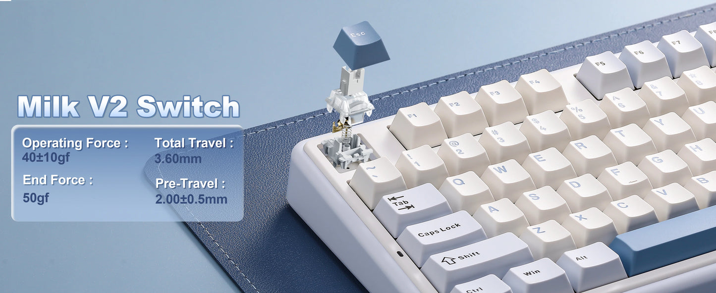 YUNZII B98 PRO QMK/VIA Wireless Mechanical Keyboard, 96% Layout Custom Gaming Keyboard, Hot-Swap Gasket RGB Keyboard for Win/Mac