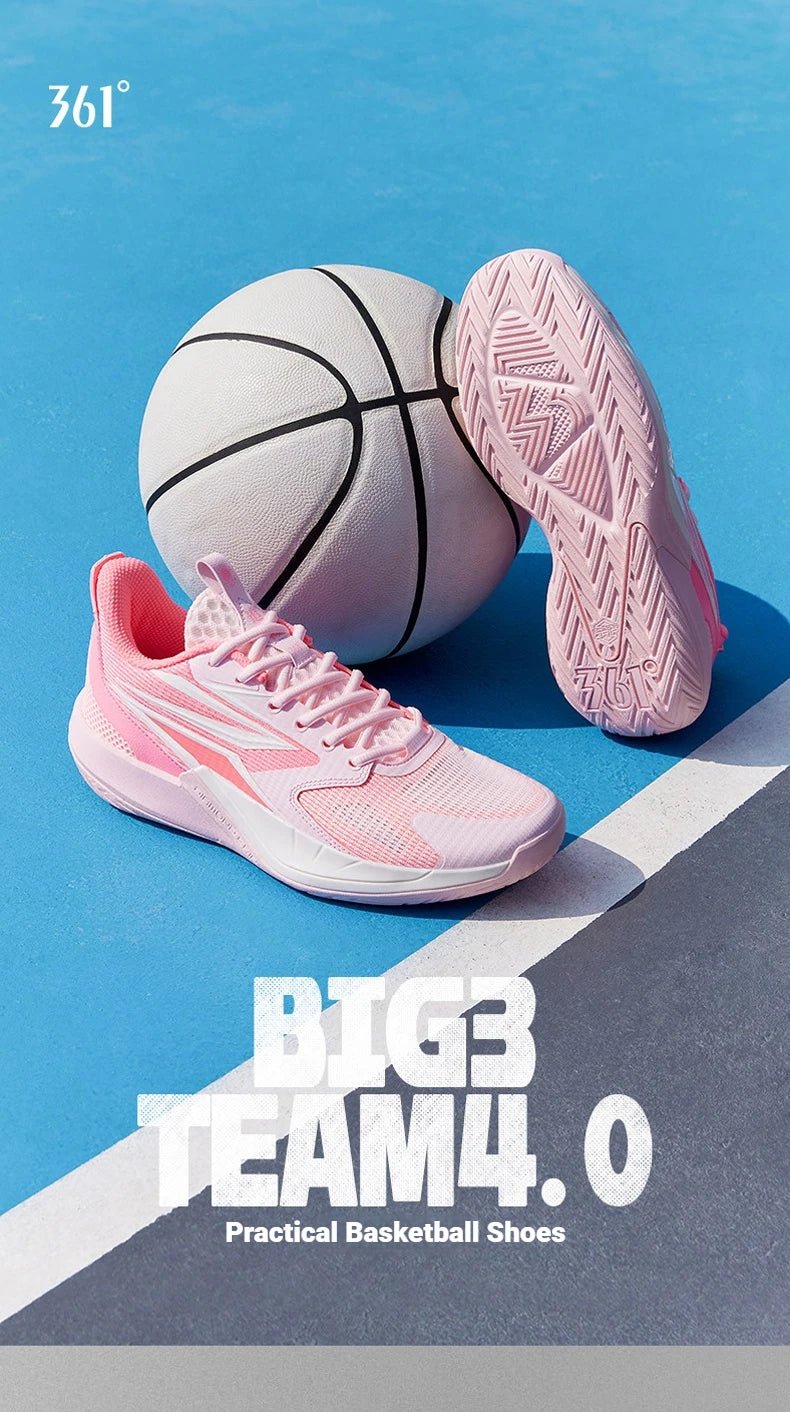 361 Degrees BIG3 Team4.0 Men Basketball Sport Shoes Impact Protection Durable Wear-Resistant Agile Breathable Sneakers 672621104