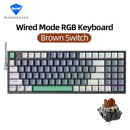 MACHENIKE K500-B94 Mechanical Keyboard Wired Gaming Keyboard, 94-Key Hot Swappable RGB Mechanical Keyboard with PBT Keycaps, Compact 90% Gaming Keyboard for PC & Laptop
