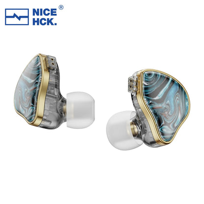 NICEHCK NX7MK4 HiFi Earphones 7 Driver Hybrid Audiophile IEM with Stabilized Wood Faceplate, Replaceable Tuning Filters, Wired Earbuds