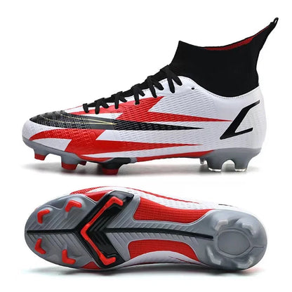 2025 New Long Nail Large Size Football Shoes Teenager Ankle Anti slip Training Latest Sneakers FG/TF Soccer Shoes