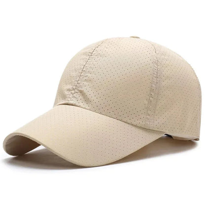 Snel drogende zonnepet voor dames, casual sportpet voor heren, grote maat baseballpet, 60-65 cm, verstelbare zonneklep, pet met klep