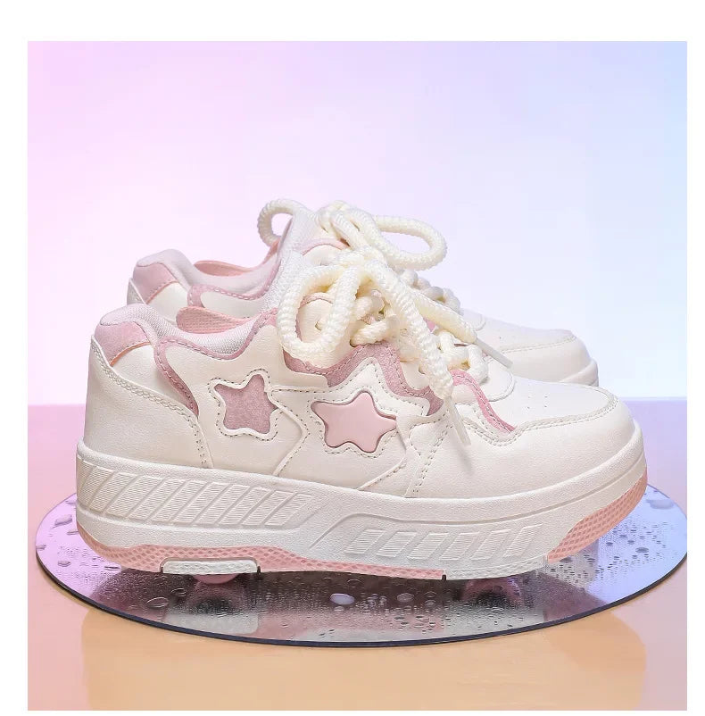 Chaussures de roller pour enfants - Roues rechargeables, couleurs tendance, finition brillante, pour les anniversaires, pour garçons et filles, chaussures décontractées deux-en-un
