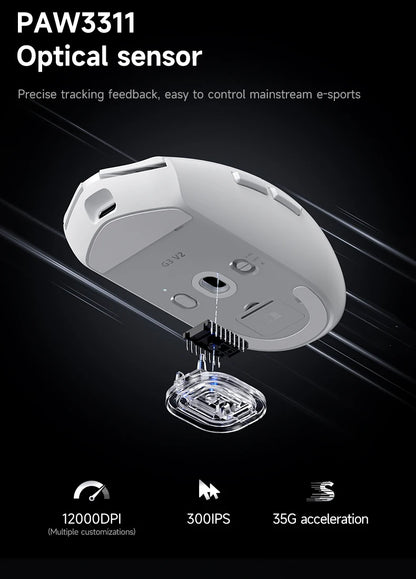 MCHOSE G3 V2 Pro Wireless Gaming Mouse PAW3395, Ultra-Lightweight Tri-Mode Bluetooth Gaming Mouse for Esports, Office & Professional Gaming