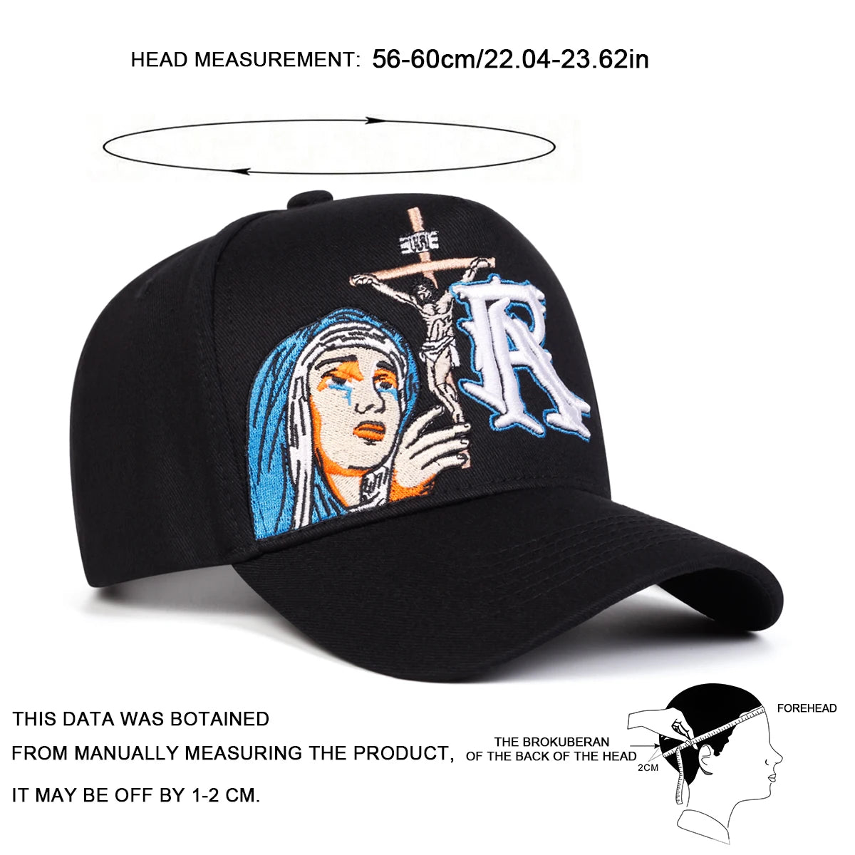 Unisex R Prayer Embroidery Baseball Caps Spring Autumn Outdoor Adjustable Casual Hats Sunscreen Hat Sports Cap