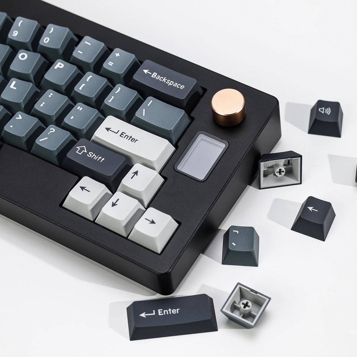 KBDiy GMK Apollo Keycaps ISO PBT Cherry Profile Retro Double Shot Keycap for MX Switches Alice 60 Mechanical Keyboard Key Caps