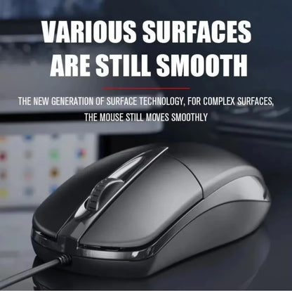USB Optical Wired Mouse 1200 DPI, Ergonomic Computer Mouse for PC, Laptop & Desktop, Anti-Slip USB Wired Office & Gaming Mouse