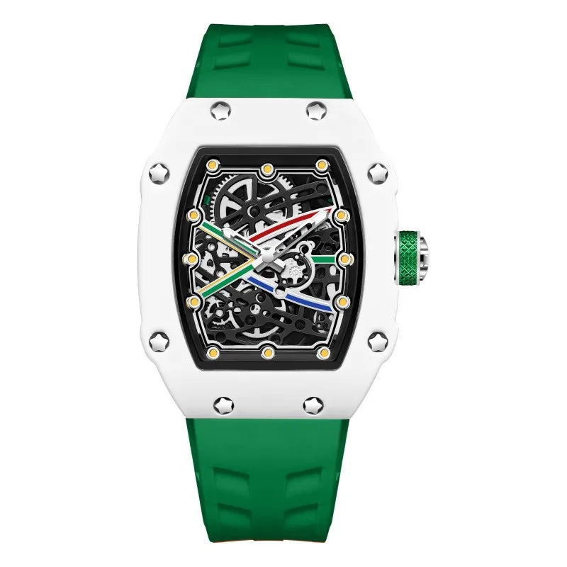 Tonneau Case Trendy Ultra-Thin Quartz Watch Men Creative Hollow Fashion Design Super Luminous Waterproof Personalize AAA Watch