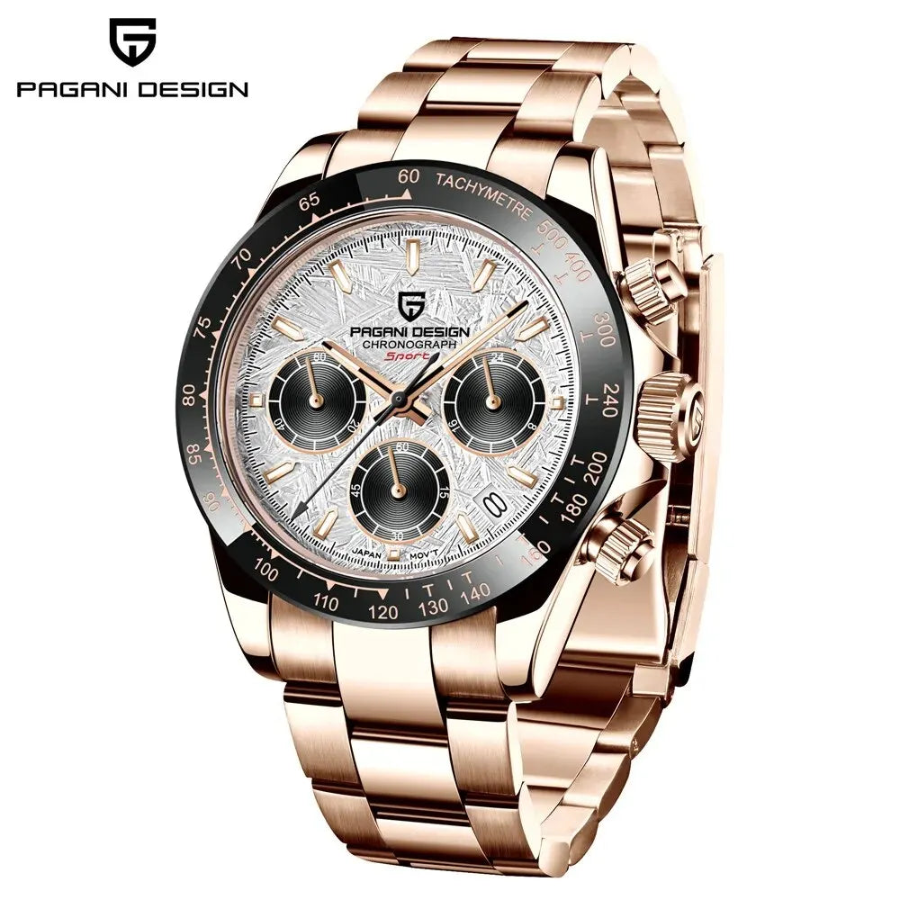 2026 New PAGANI DESIGN Chronograph Luxury Quartz Wrist Watch For Men Automatic Date 100M Waterproof JAPAN VK63 Movt Reloj Hombre