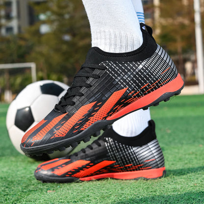 Chaussures de football pour homme, chaussures de futsal, chaussures de football en salle, sport, match, entraînement, enfants, crampons TF, gazon, cheville, best-seller, haute qualité, légères