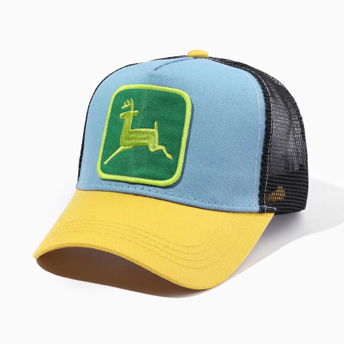 Cappellino da donna Elk Embroidery con visiera a becco d’anatra, cappellino da baseball a tesa larga con protezione solare, cappellino in rete regolabile, cappellino pronto per l’esportazione