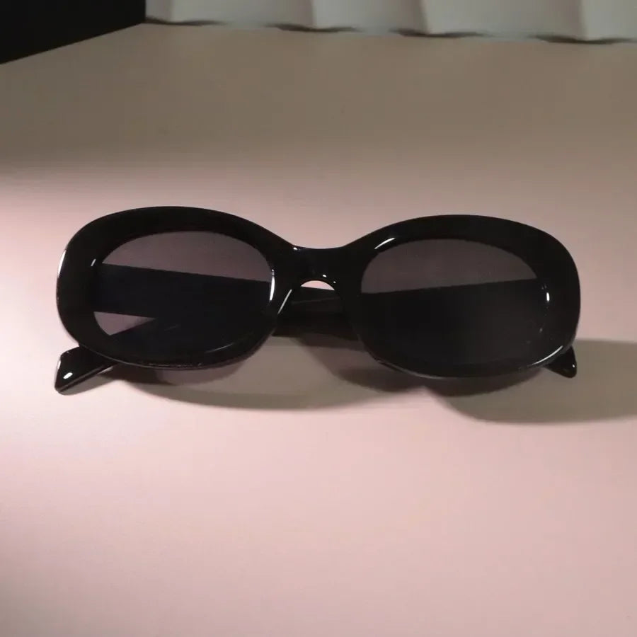 Round Luxury Oval Sunglasses Women Men Brand Designer Cute Black Sun Glasses Female Male Colors Mirror Oculos De Sol