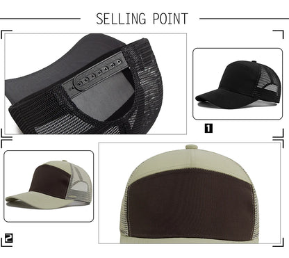 Summer 7 Panel Baseball Cap Fashion Hip Hop Mesh Caps Men Truckers Hat Visor Hardtop Snapback Women Unisex Cool New Brand