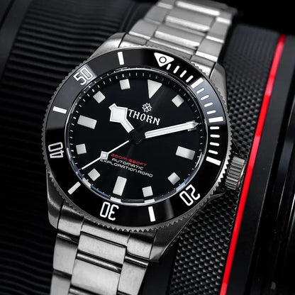 THORN 39mm Titanium Watch Men Homage Vintage PT5000 Movement Automatic Sapphire Crystal C3 Super Luminous 200M Waterproof Watch