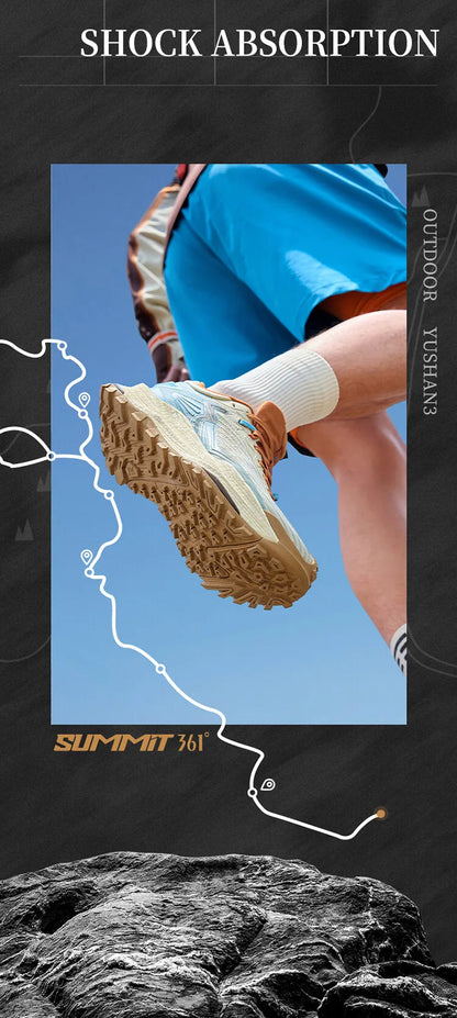 361 Degrees WUXIA 2 Laufschuhe, leicht, atmungsaktiv, dämpfend, rutschfest, weich, Outdoor-Wanderschuhe, vielseitige Sneaker für Herren, 672542201
