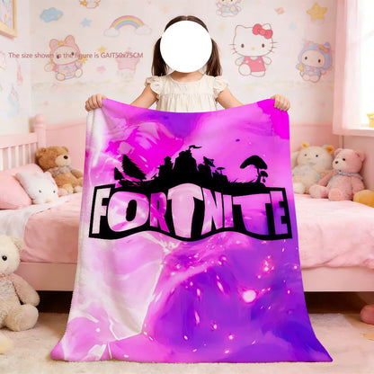 F-Fortnite deka s logotipom igre, mekana deka za piknik, krevet, kauč, dom i spavaću sobu, udobna, topla i komforna