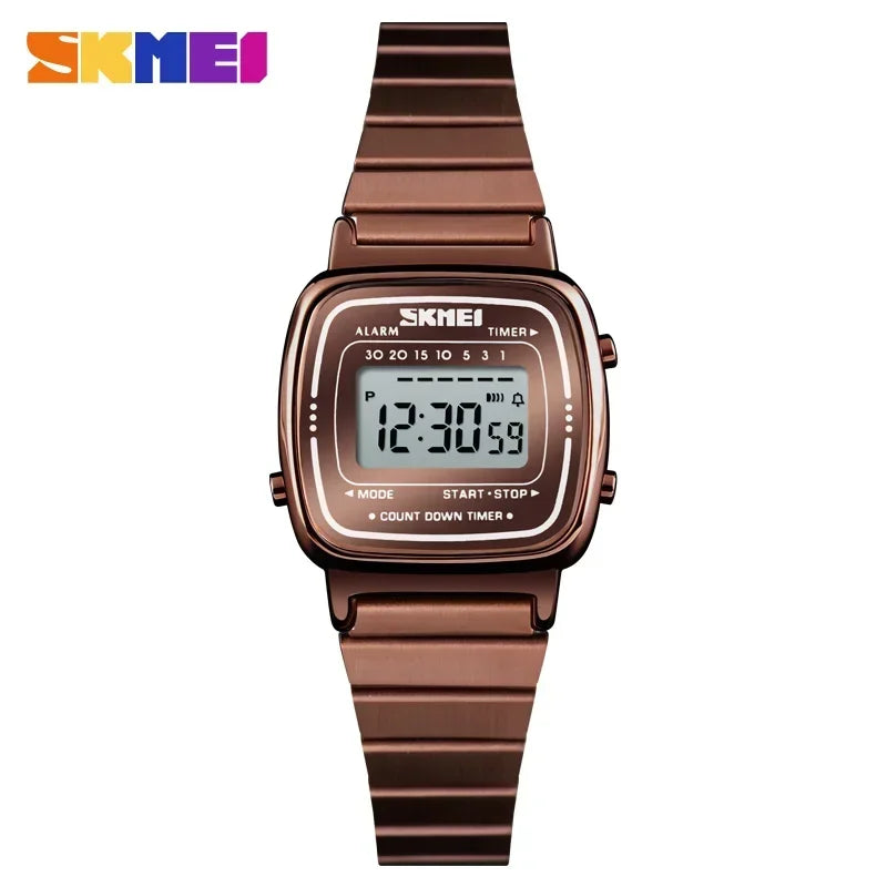 SKMEI1901 Women Top brands Luxury 3Bar Waterproof Ladies Watches Small Dial Digital Watch Relogio Feminino  Fashion Sport Watch