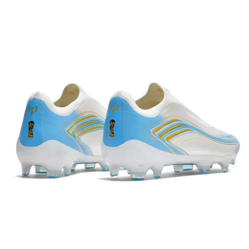 Chaussures de football pour hommes de haute qualité, sans lacets, à enfiler, crampons de football antidérapants pour terrain synthétique TF/FG, chaussures d'entraînement, Chuteira Campo F50