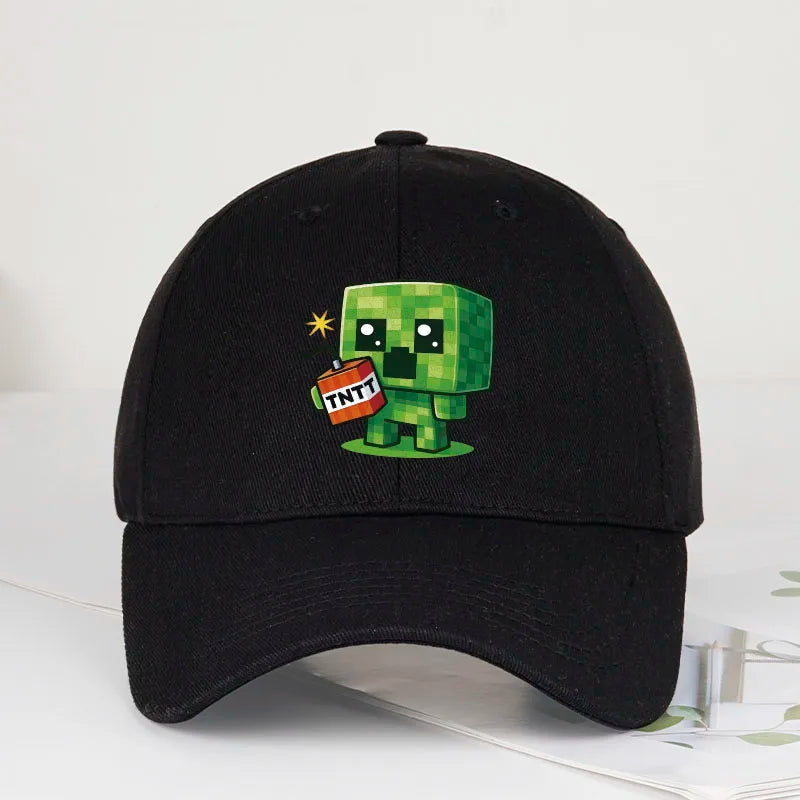 1 Creeper Pattern Baseball Cap | Unisex Hip-Hop Cap, lightweight and form-fitting, perfect for travel and casual wear year-round
