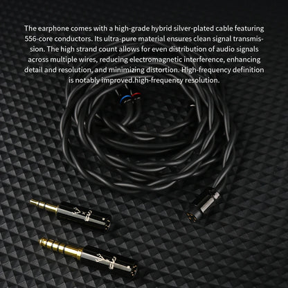 CVJ X R2E3 Medusa Dynamic Driver In-Ear Earphones, HiFi Wired Earphones with Dual Layer Acoustic Design, Venting System, Audiophile Sound Performance
