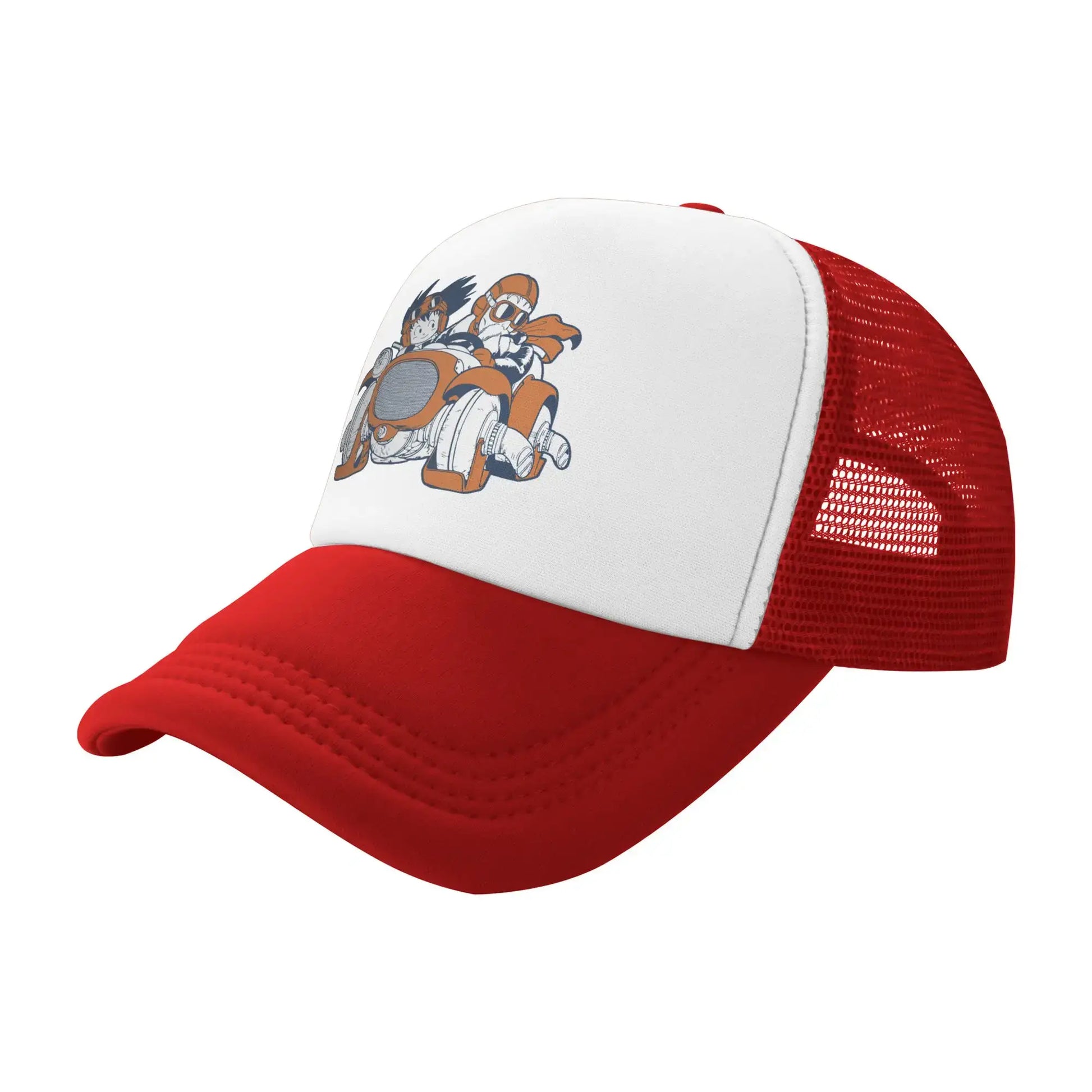 Goku Muten Roshi Dragon Ball Z Baseball Caps Sport Sun Hat Anime DBZ Hats Breathable Polyester Trucker Cap Summer Trucker Caps, Produit gaming premium Fraquane, équipement gamer