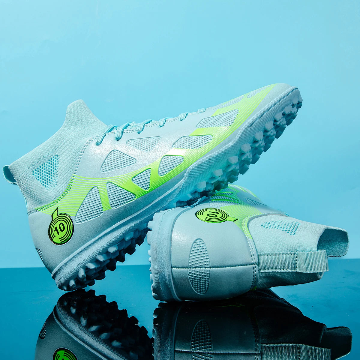 High Quality TF Football Boots Men Women PU Fabric Upper Rubber Cleats Non-slip Training Football Shoes