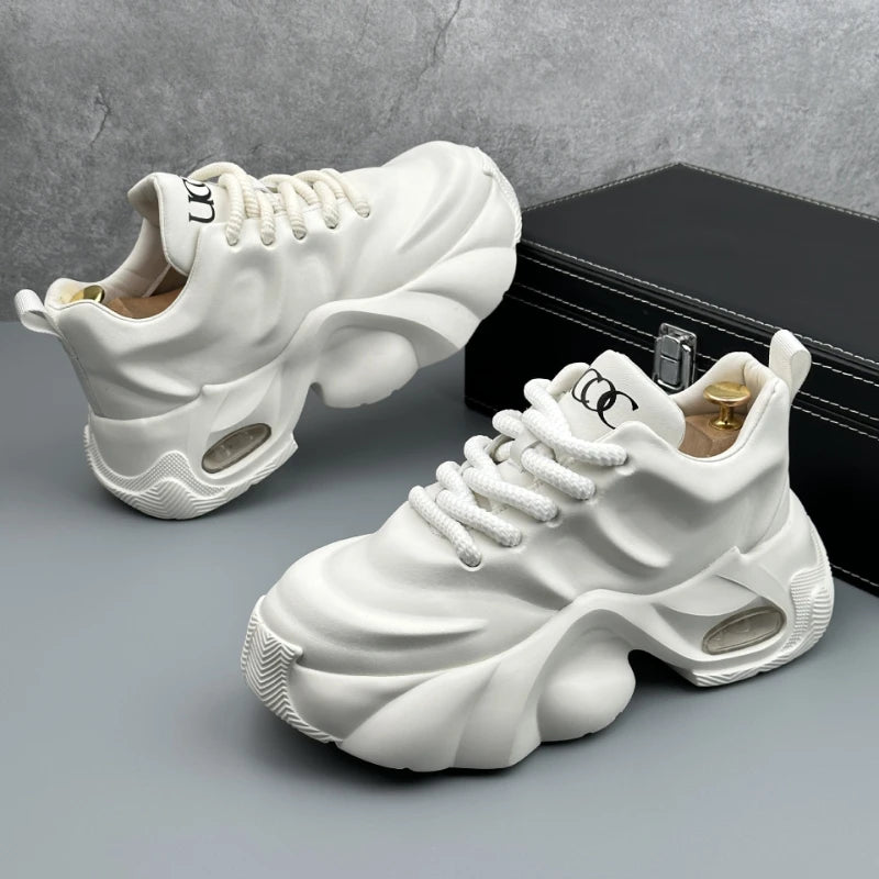 Zapatillas deportivas para hombre de talla grande, estilo «New Dad», con suela de plataforma gruesa, modernas, versátiles, informales, deportivas, de moda, cómodas y para el día a día.