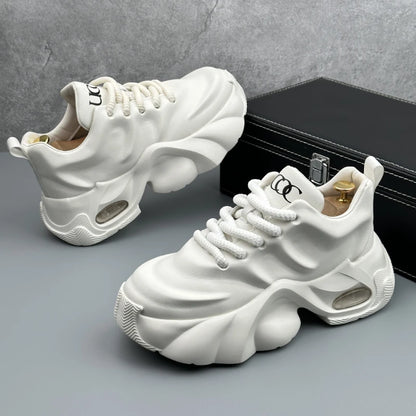 Zapatillas deportivas para hombre de talla grande, estilo «New Dad», con suela de plataforma gruesa, modernas, versátiles, informales, deportivas, de moda, cómodas y para el día a día.