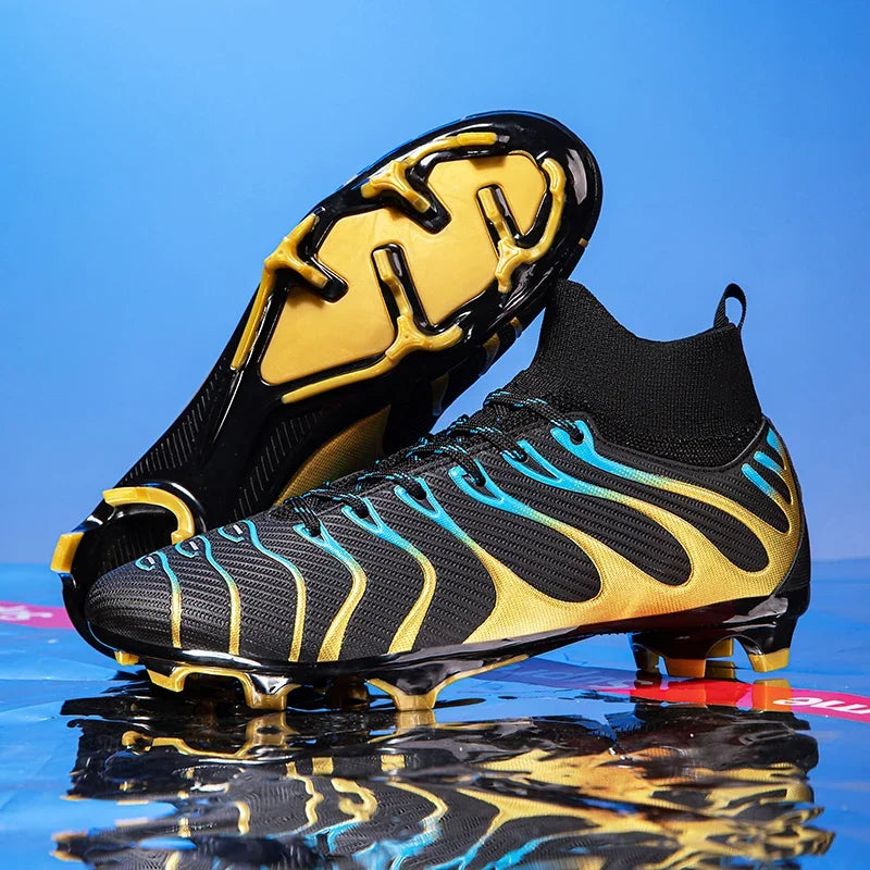 Men Match Football Boots Sport Training Long Spikes FG/TF Boys Cleats Outdoor Soccer Shoes Non Slip Indoor Futsal Comfortable