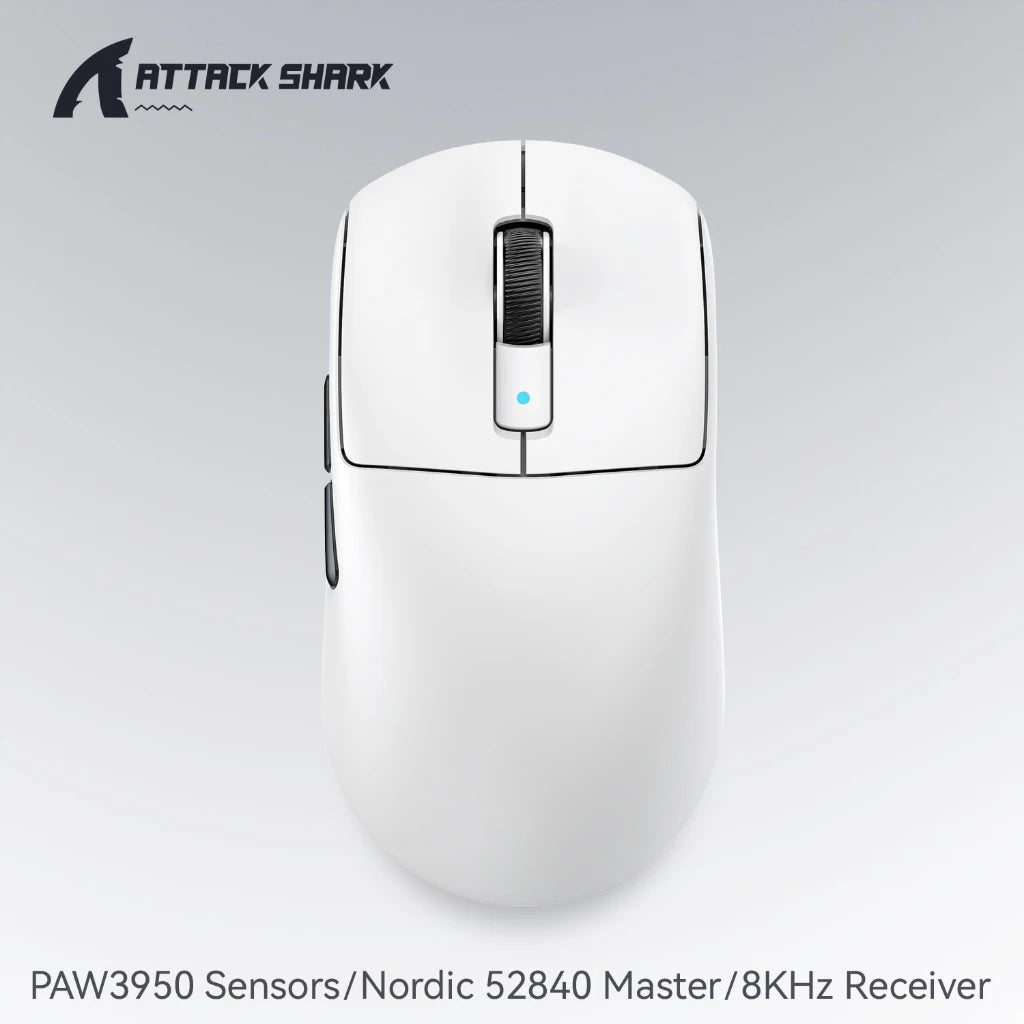 Attack Shark R6 Gaming Mouse Ultra-Light Wireless 8K, Tri-Mode PAW3950 24000 DPI Gaming Mouse with Bluetooth & Wired Connectivity