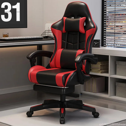 Sponge Esports Gaming Chair Internet Cafe Computer Chair Reclining Office Chair with Comfortable Rotating Design, Ergonomic Home Gaming Seat