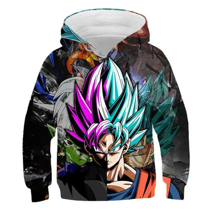 2025 Autumn Cool Dragon Ball Z Kids Boys Sweatshirts Children Casual Boy Hoodies Pullover Anime Dragon Ball Hoodie Hooded Coats, Produit gaming premium Fraquane, équipement gamer